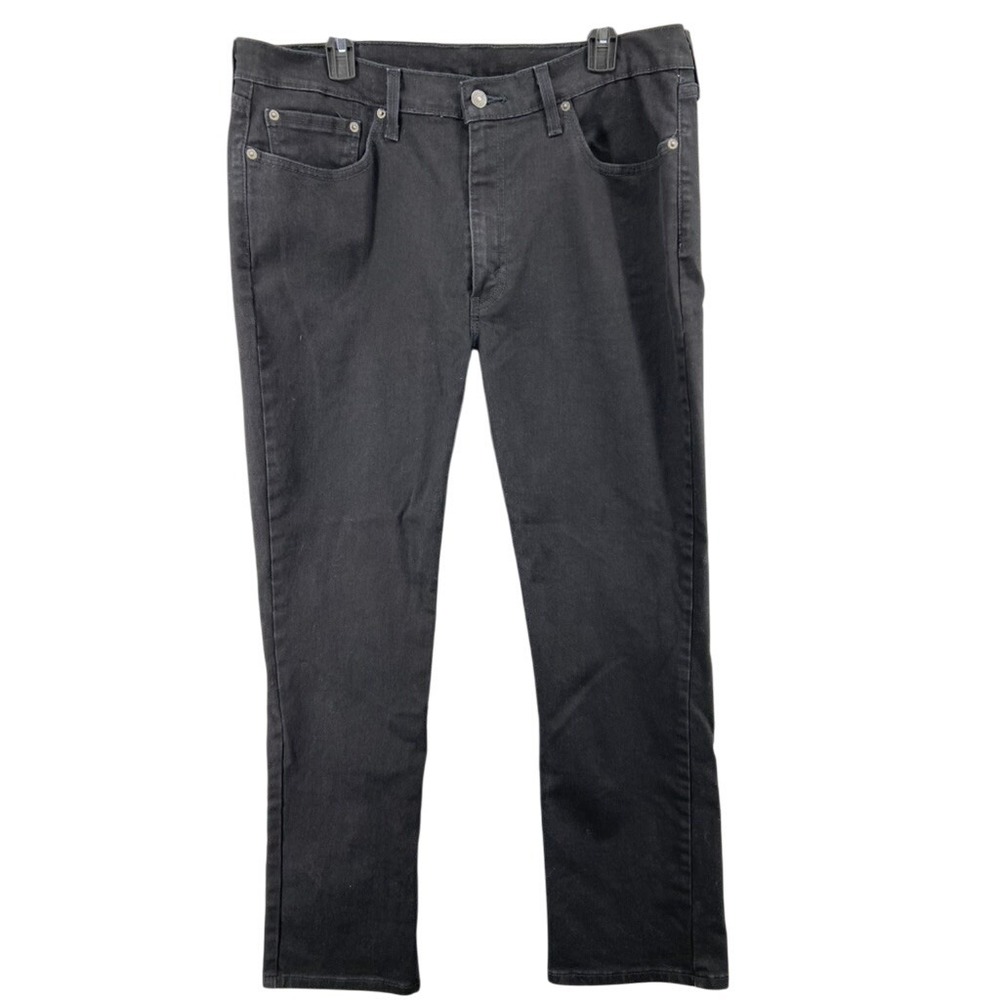 Levi Jeans Mens Sz 38x30 514 Black Straight Fit